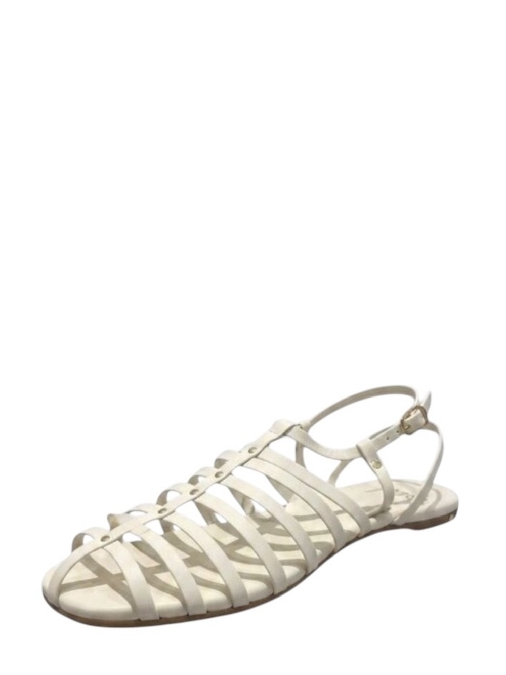 NIB Beek Nightingale Leather Studded Caged Flat Ankle Strap Sandals